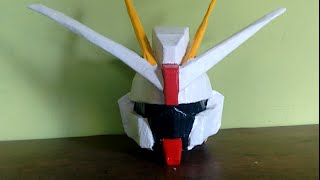 como fazer Capacete mecha gundam ( Freedom Gundam ) parte 2