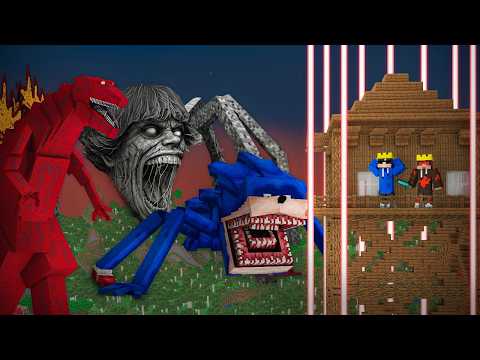 GOD Vs EVIL  Scary Giant Monsters Apocalypse Bunker Battle In Minecraft