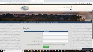 Initial Website Login