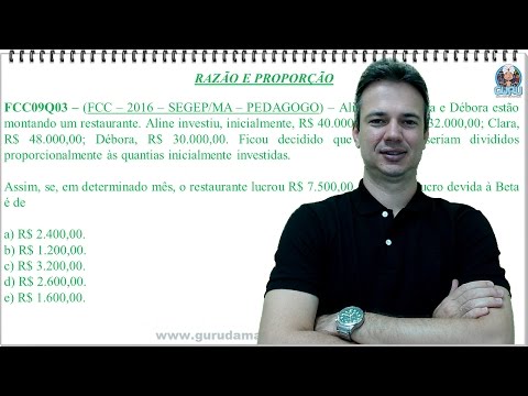FCC09Q03 - FCC - 2016 - SEGEP/MA - RAZÃO E PROPORÇÃO