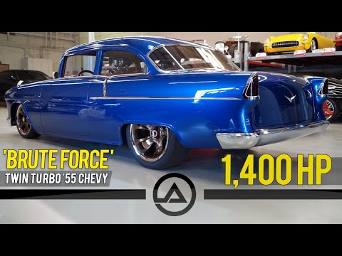 1,400 HP Twin Turbo '55 Chevy Custom Show Car Multi Million Dollar Build | "Brute Force"