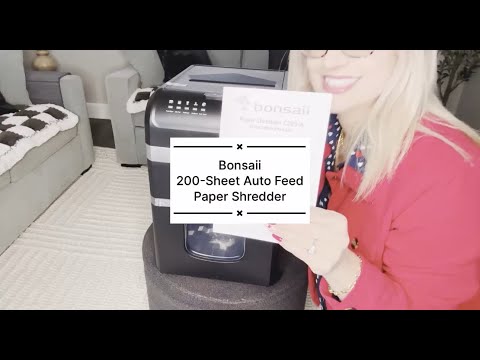 Fast Selling Bonsaii 200 Sheet Auto Feed Paper Shredder Review | Heavy Duty & Quiet | Home or Office