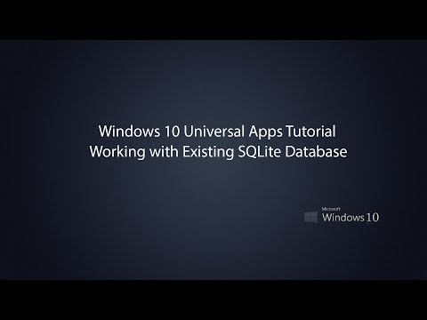Windows 10 Universal Apps Add your own SQLite