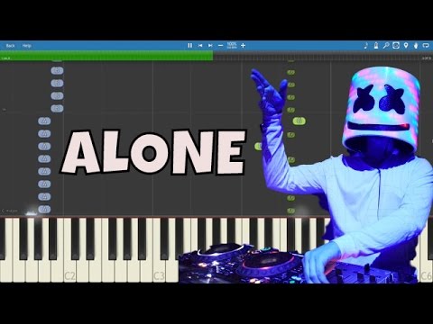 Marshmello - Alone - Piano Tutorial