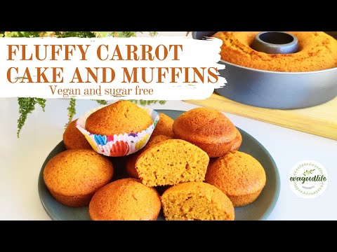FLUFFY CARROT CAKE AND MUFFINS |Vegan and Macrobiotic | evagoodlife |ENGLISH version