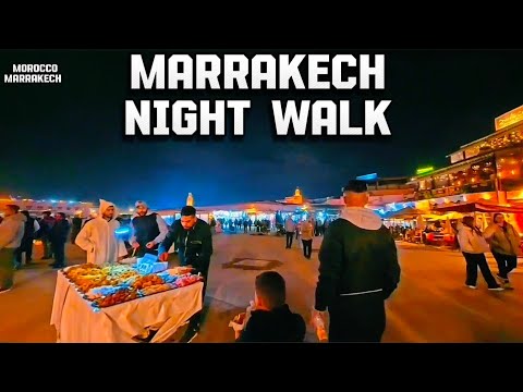 Night Walk in Marrakech 🇲🇦 | Magical Streets After Dark | Morocco 🇲🇦 