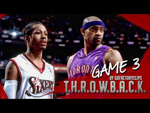 Vince Carter vs Allen Iverson Duel Highlights 2001 Playoffs ECSF G3 Raptors vs 76ers - VC with 50!