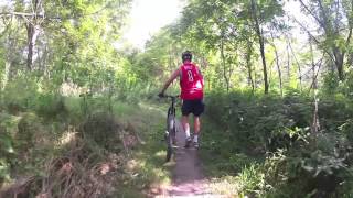 preview picture of video 'John Washes Out - Winona Lake Mountain Bike Trail'