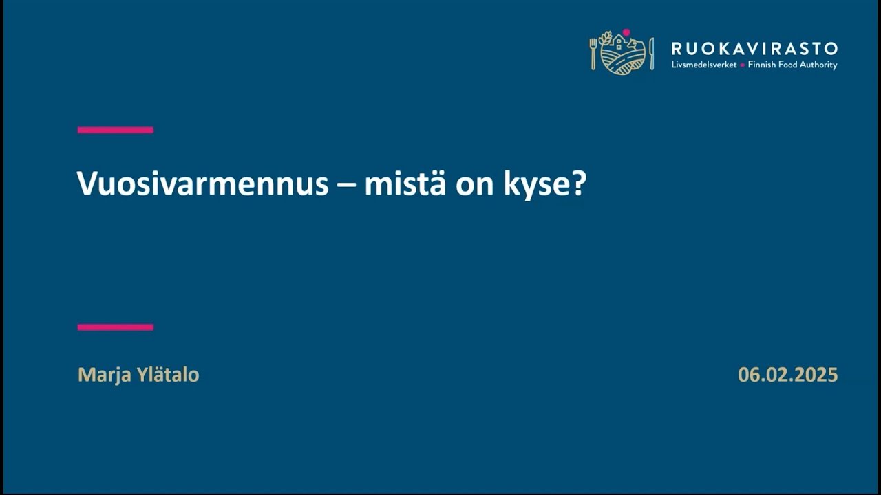 Vuosivarmennus perinteisen luomutarkastuksen sijaan