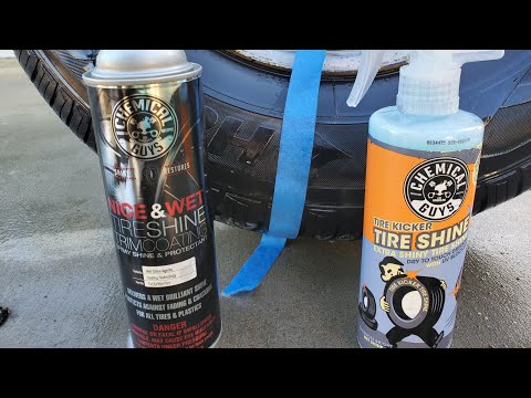 How to use Chemical Guys Part 1 ..... Tire Kicker Tire Shine vs Nice and Wet Tire Shine