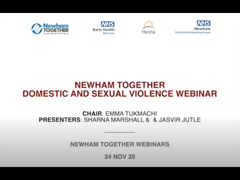 Newham Together Domestic and Sexual Violence Webinar - 24 Nov 20