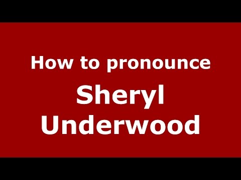 How to pronounce Sheryl Underwood (American English/US)  - PronounceNames.com