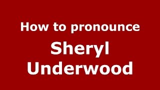 How to pronounce Sheryl Underwood