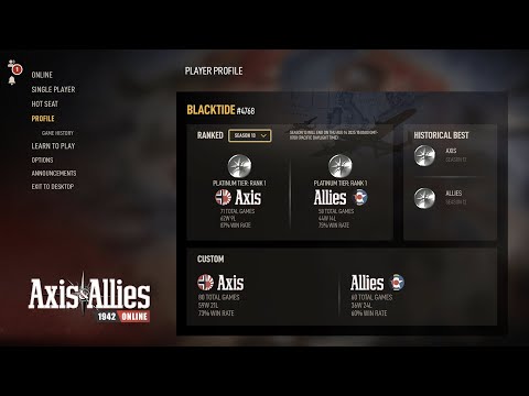 Axis and Allies 1942 | Matzestinkt2 vs Blacktide General's Division Season 16 (Game 2)