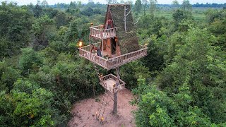 Build LivingTreehouse Masters 14m Ancient Tools [Start To Finished]