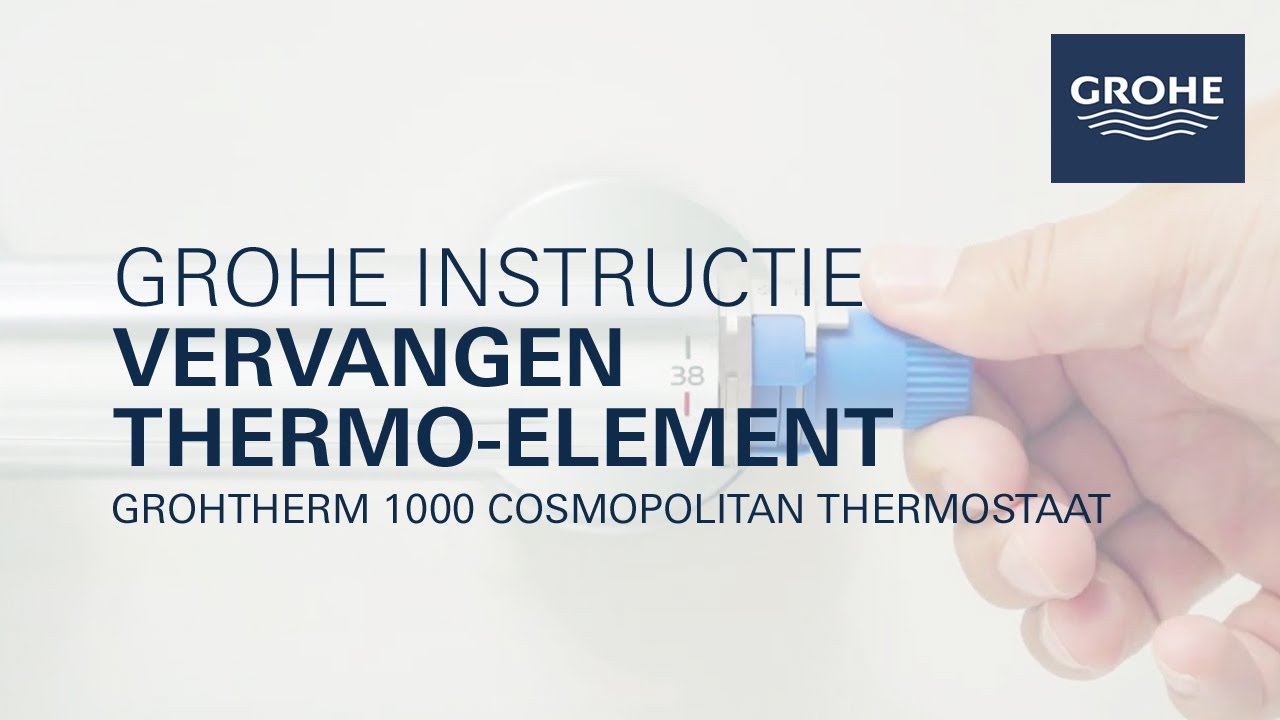 Het thermo-element vervangen van een GROHE Grohtherm 1000 thermostaatkraan