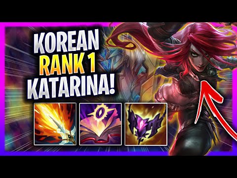 RANK 1 KATARINA KOREA DESTROYING SOLOQ! - KR SoloQ OTP KATARINA MAIN Gameplay