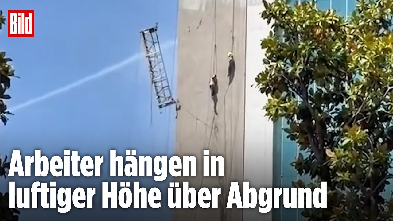 Hochhaus-Schock in China: Arbeiter hängen über dem Abgrund