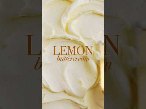 About to put this lemon buttercream frosting on a lemon cake because YUM 🍋 #cake #lemoncake #shorts