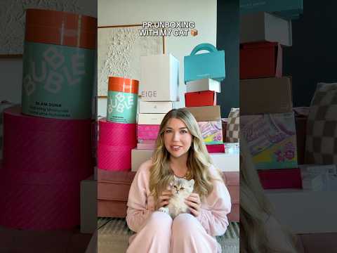 PR UNBOXING WITH MY CAT 📦🐈
