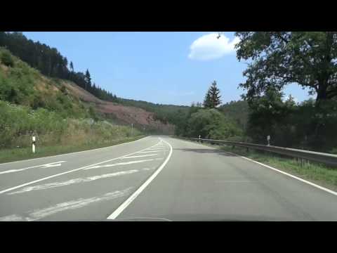 Autofahrt B10  Münchweiler -  Hinterweidenthal Spielpark Germany 7-2013