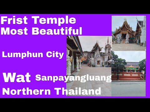 Norte da Tailândia: Cidade de Lumhun: Cultura Bela Arte Templo Wat Sanpayanglung