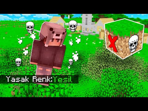 YEŞİLE DOKUNURSAN ÖLÜRSÜN 😱 - Minecraft