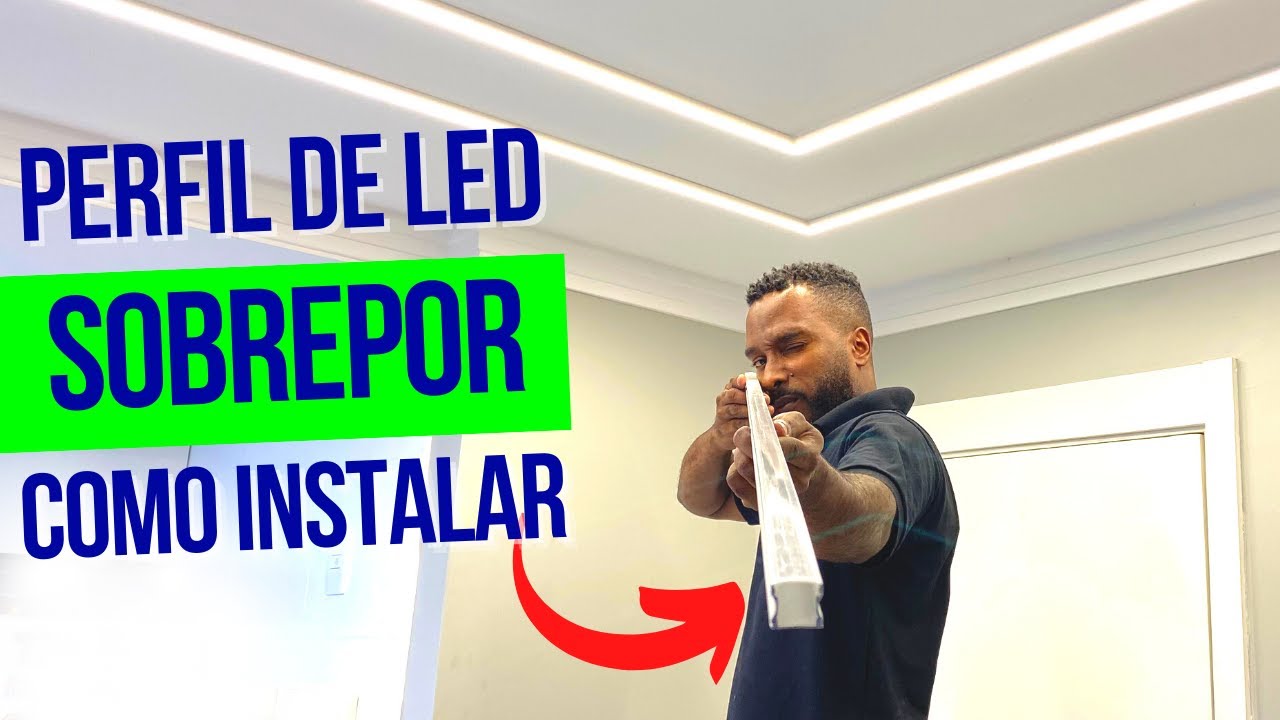 COMO INSTALAR PERFIL DE LED DE SOBREPOR | Passo a Passo #diy #perfil