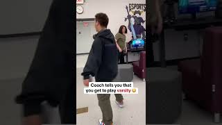 Bro couldn’t believe it 🤣🎮 #football #esports #varsity #highschool #reaction #hyped #shorts #fyp