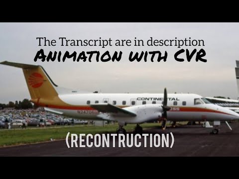 Continental Express Flight 2574 Crash || Animation with CVR. (Subtitles/CC On)