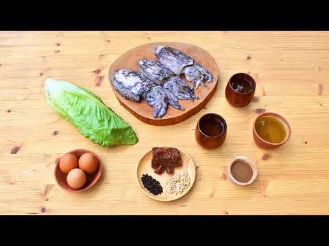 Ancient Roman Cuttlefish and Eggs - Ancient Greek Lettuce Salad