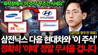 "폭락장에서 현대차와 '이 주식' 무조건 사세요", 정확히 '이때' 삼성전자 SK하이닉스 다음 주도주 될 겁…