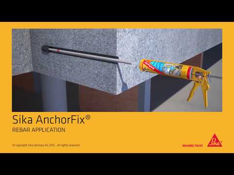 Anchoring adhesive : Sika AnchorFix. Rebar application