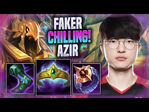 FAKER CHILLING WITH AZIR! - T1 Faker Plays Azir MID vs Leblanc! | Season 2022