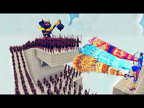 100x DARK SAMURAI ARMY + GIANT DARK vs 3x EVERY GOD - Totally Accurate Battle Simulator TABS