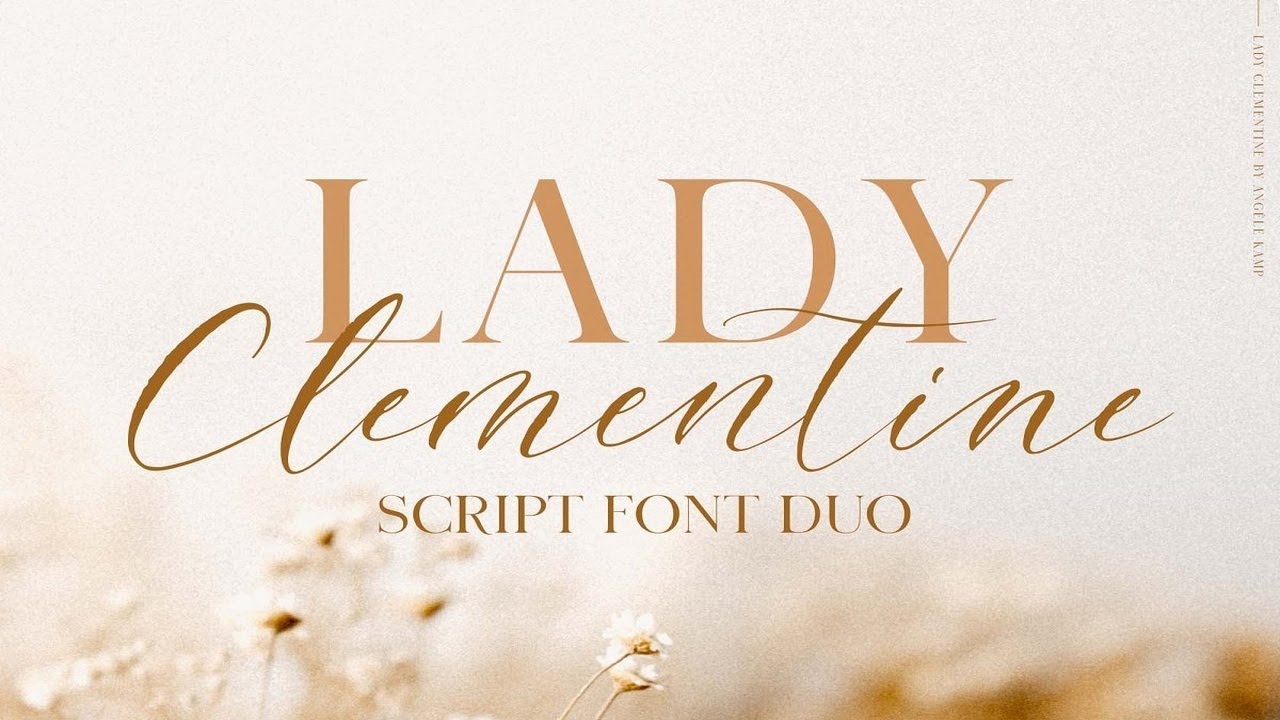 Lady Clementine script font & serif Font Free Download