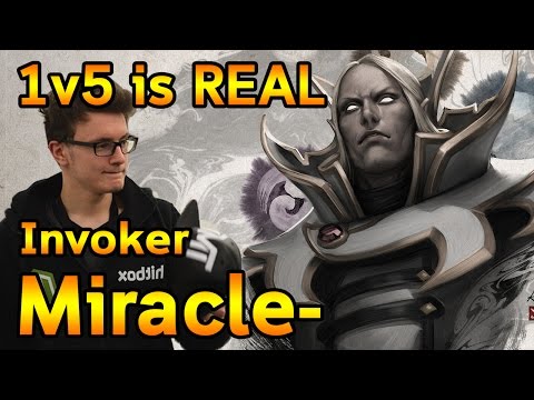 Miracle- Invoker 9K! 1v5 is REAL! MID Hard Game!