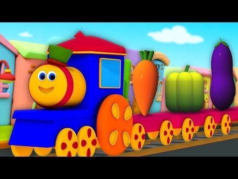 bob el tren | tren de verduras | video de niños | Bob The Train | Bo Vegetable Train | Learn Veggies