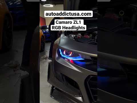 RGB Camaro Headlights @AutoAddictUSA #autoaddictusa #chevroletcamaro #camaro #camaromods