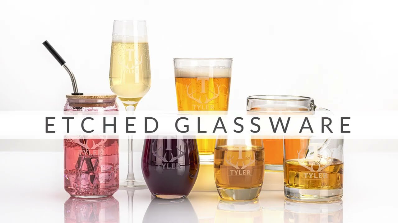 Custom Etched Glassware | Personalized Drinkware by Amsterdam Printing
