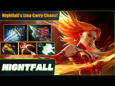 Nightfall - Lina Carry Again! - Dota 2 - Full Pro Gameplay - Improve Your Gameplay!