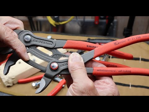 Knipex QuickSet Cobra 8721250 Pliers: One hand operation mostly. Why not skip the button altogether?