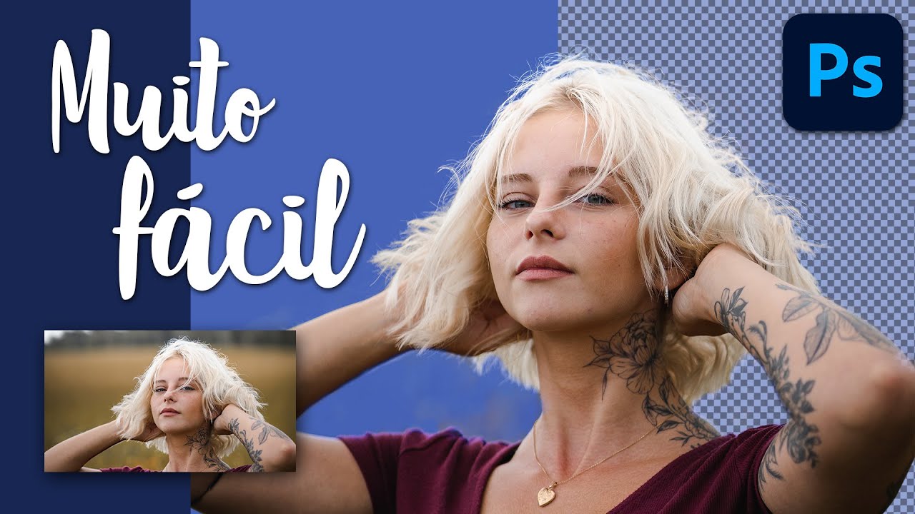 Como remover fundos difíceis no Photoshop - recorte de cabelo e imagens detalhadas [AULA GRÁTIS]