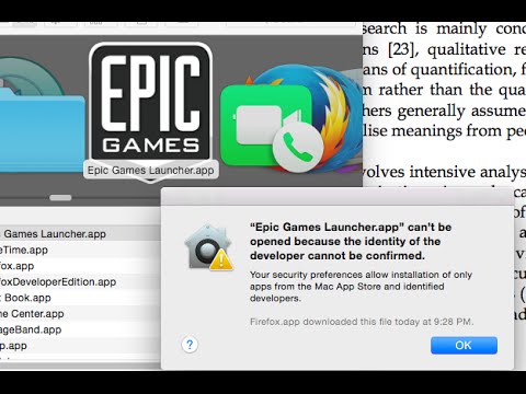 Mac OS: App can't be opened from unidentified developer!