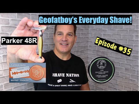 Parker 48R Gold Heavyweight Razor Everyday Shave #35