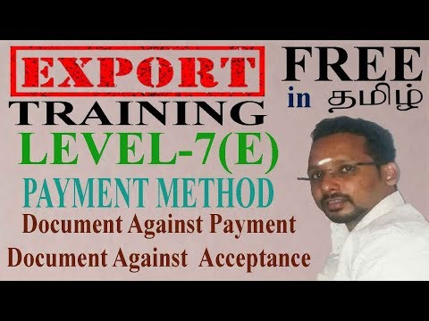 💯payment method - document against payment / acceptance in Tamil Video