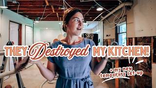 KITCHEN DEMO DAY: packing up and ripping out our 1969 kitchen + kitchen remodel plans