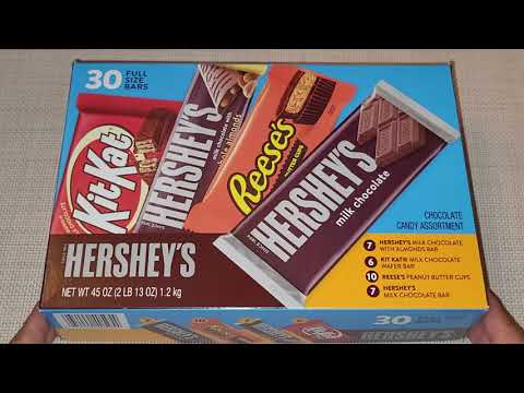 Costco Sale Item Review Taste Test Hershey's Hersheys 30 Full Size Bars Chocolate Candy Assortment