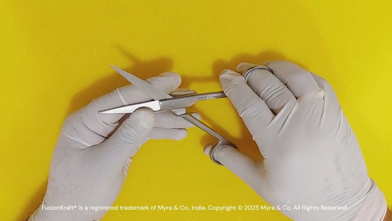 FusionKraft Operating/Dressing Scissors, Sharp/Sharp Tips, Straight Blades, 6