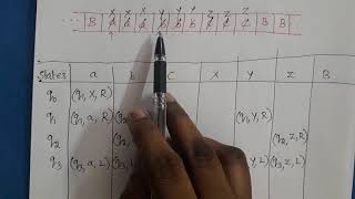 Theory of Computation: Turing Machine Problem-a^n b^n c^n